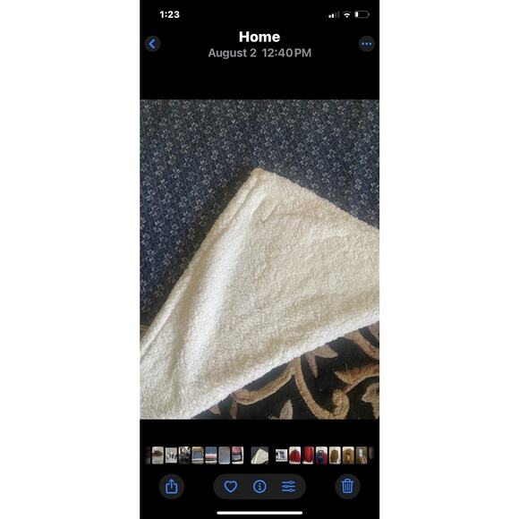 Eddie Bauer Fair Isle Blue & Burgundy Sherpa Reverse 50x70 Throw Blanket - NEW - Picture 2 of 6